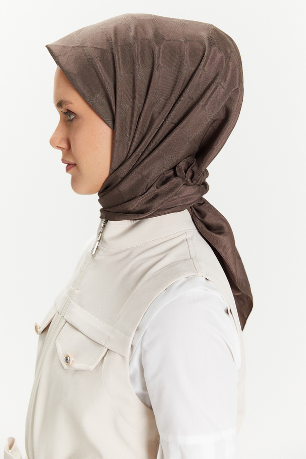 Petek Desenli Eşarp - 2