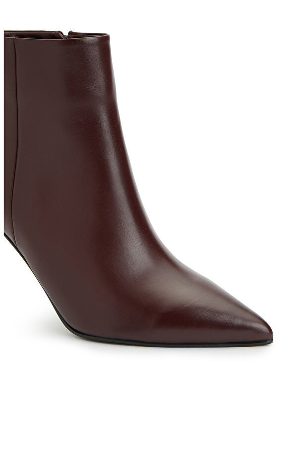 Bordo Kadın Deri Bot - 6