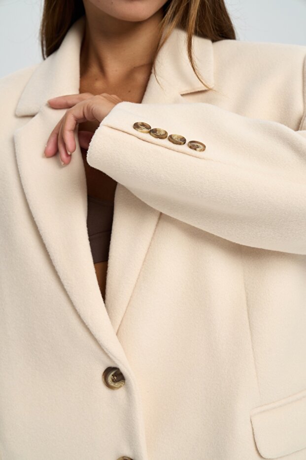 Howell Ecru Blazer Jacket - 8