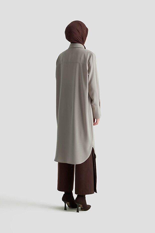 Tunik Elbise 25KD1017 Bej - 5