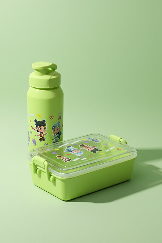 Kids Lunch Box & Water Bottle Set 750ml/500ml | School Bento | Leakproof, BPA-Free,BB2447