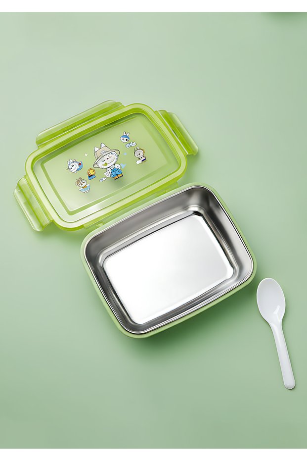 Stainless Steel Bento Lunch Box 860ml| Kids School Tiffin | Leakproof, BPA-Free,BB2760
