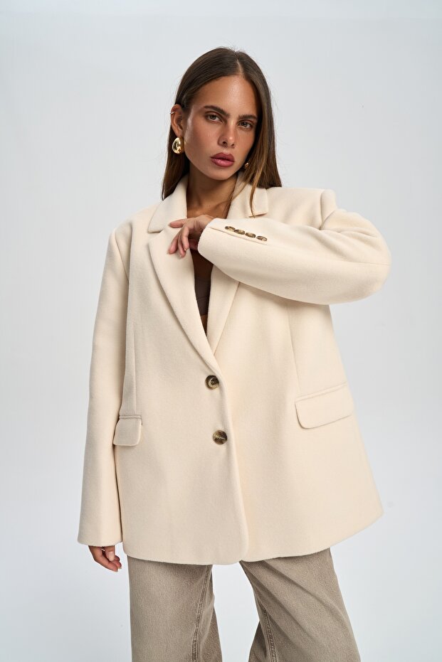 Howell Ecru Blazer Jacket - 6