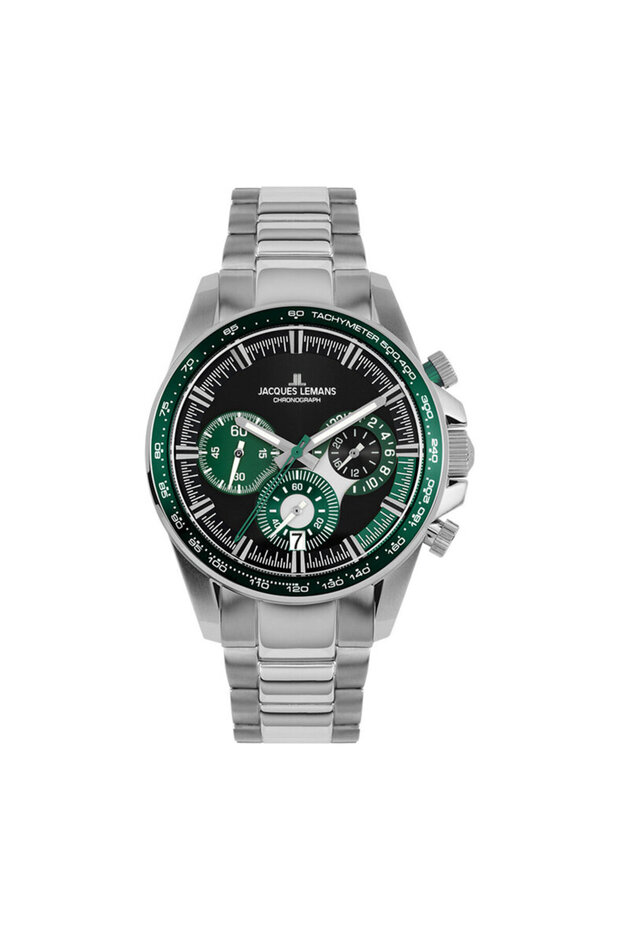 Liverpool Jl.1-2127G Quartz Steel Grey Green Dial 10 Atm 40 mm Men's Wristwatch