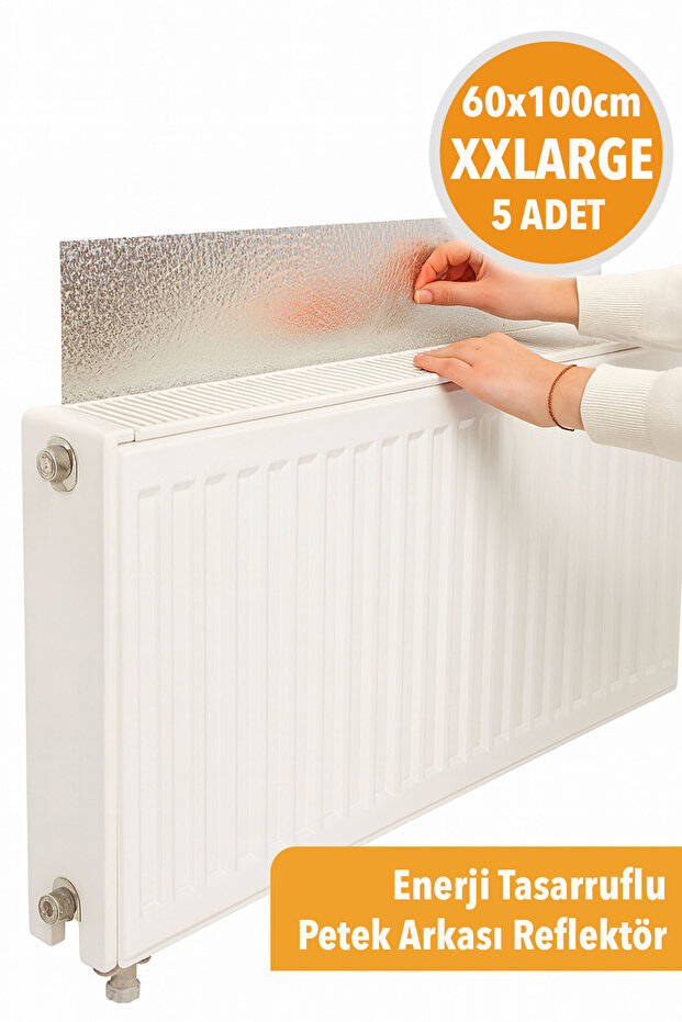 5 ADET Petek Kalorifer Radyatör Arkası Folyolu Plaka Isı Yalıtım Levhası Şilte - 1