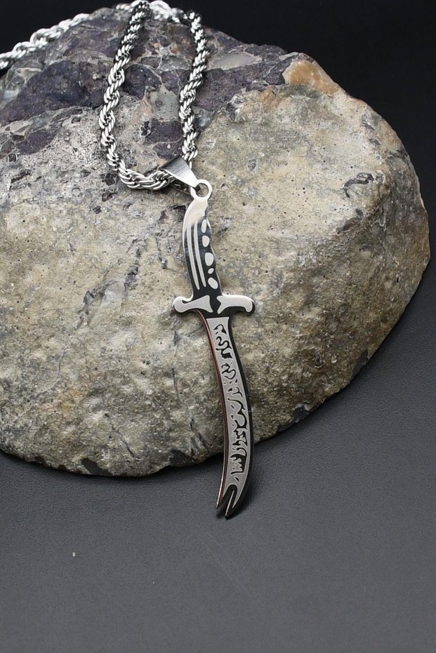 La Feta İlla Ali La Seyfe İlla Zülfikar Summer Pendant Stainless Steel Chain 3mm 902304