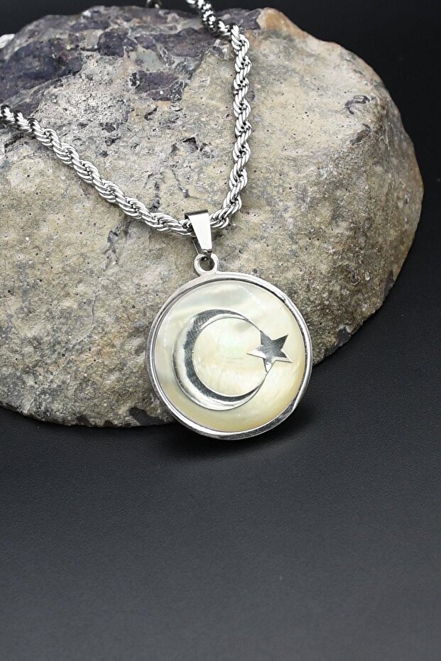 Moon Star - Moon Star Necklace Stainless Steel Chain 3mm 902303