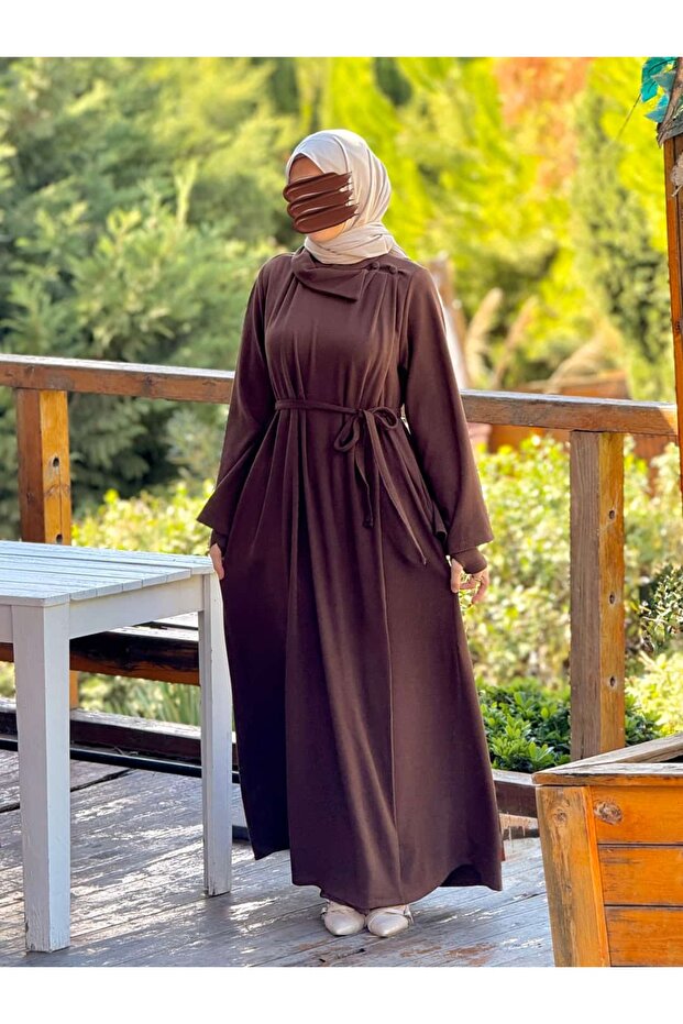 Ankanoor Anvelop Kolluklu Örme Ferace&Elbise Anka255103 - 2