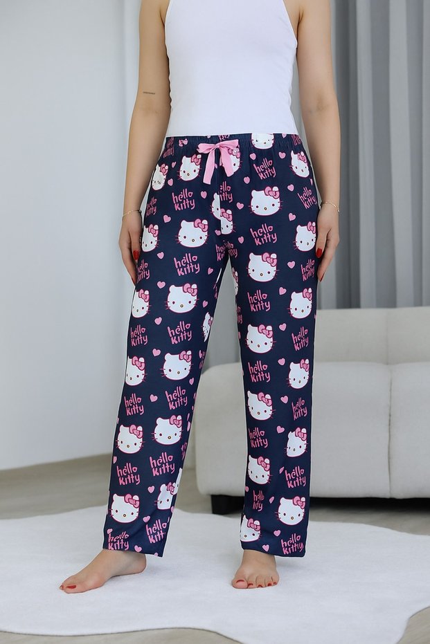 Women's R.E.L.A.X F.I.T. Micro Suede Breathable Fabric Waist Elastic_Ribbon Detail Pajamas