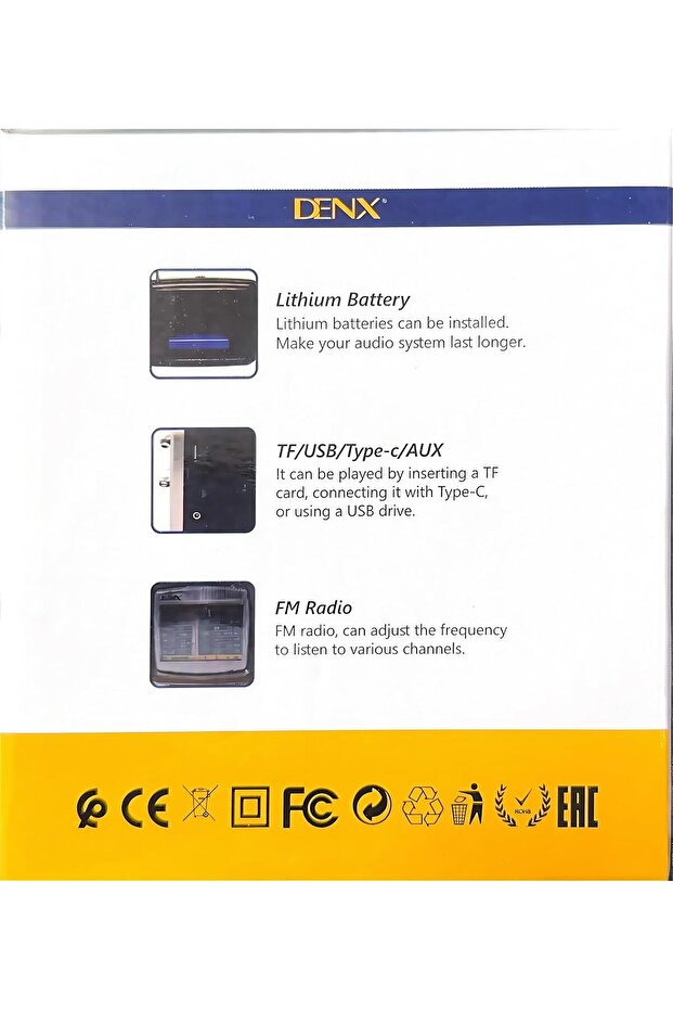 Portable Bluetooth Wireless Speaker with FM/AM/SW Radio, TF Card, USB Drive, AUX Input, Rechargeable - 4