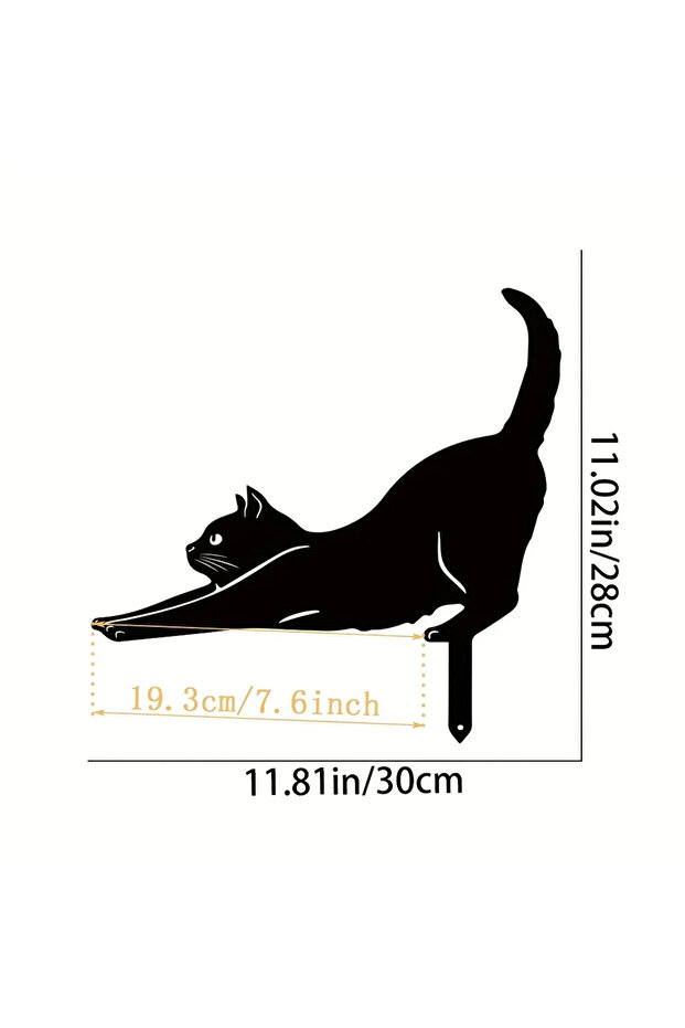 TY3156-02 Charming Cat Family Garden Stakes – Decorative Cute Cat Silhouette, Ideal for Yard, Garden