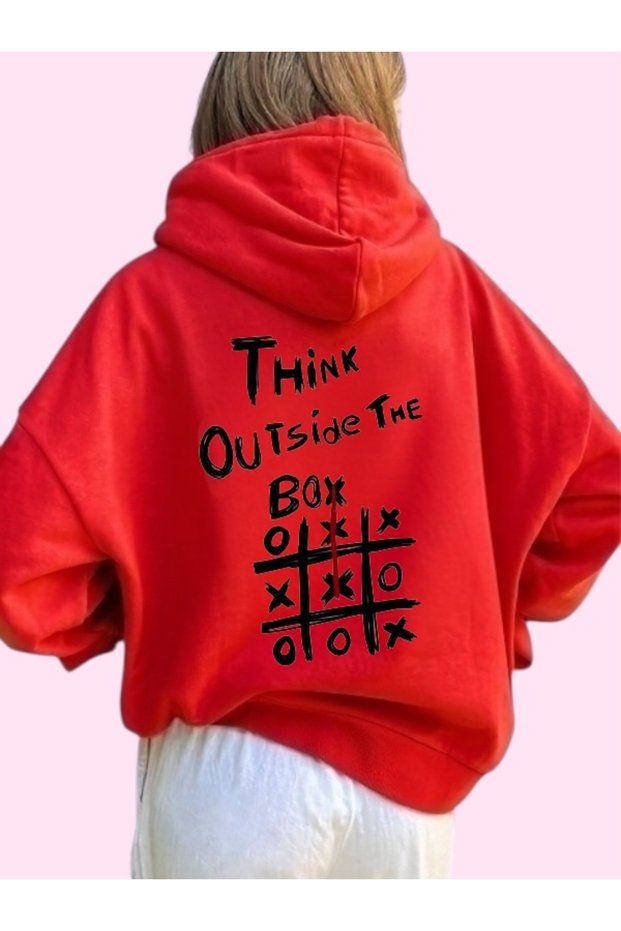 Unisex Box Colorful Custom Printed Cotton Oversize Hooded Sweatshirt