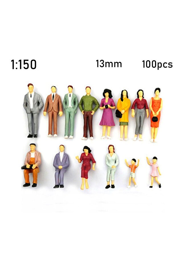 13 مم 100 قطعة 100 قطعة 1:100/1:150/1:75/1:50 مقياس شخصيات ABS بناء نموذج ركاب DIY Char