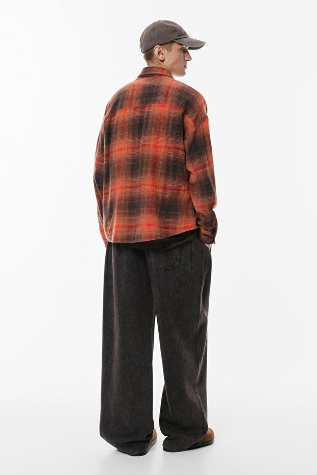 Uzun Kollu Kareli Gömlek - 5