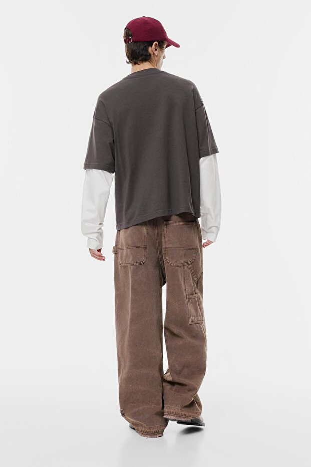 Çift katlı uzun kollu tişört - 4