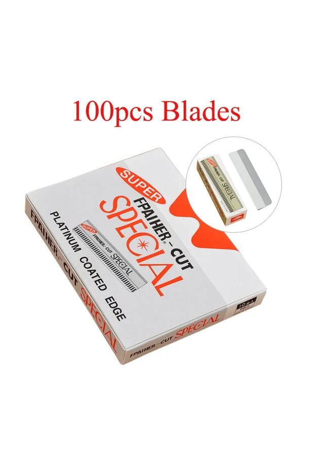 C0012A-04-100pcs Best Quality 50/100pcs Feather Blades Professional Hair Trimming Razors Blade Stain