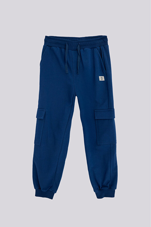 Boy Navy Blue Tracksuit Bottom - 5