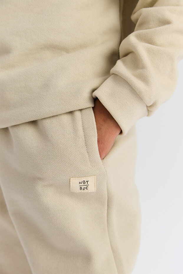 Boy Beige Tracksuit Bottom - 3