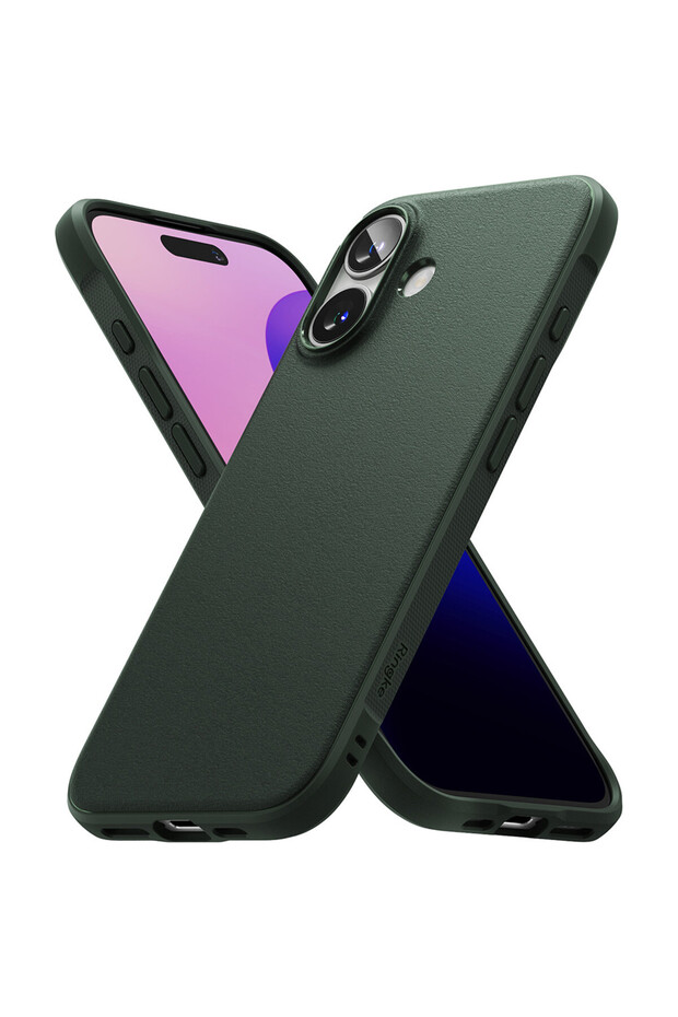 Protective Case for Apple iPhone 16 Plus, Bumper, Wireless Charging, Dark Green - 1