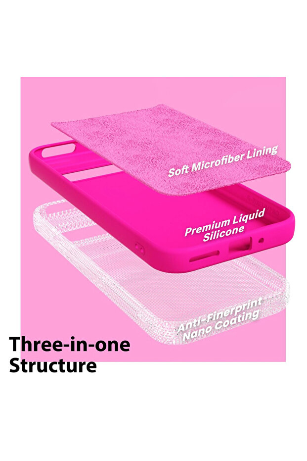 Smooth Silicone Microfiber Protective Case for Google Pixel 10, Hot Pink - 5