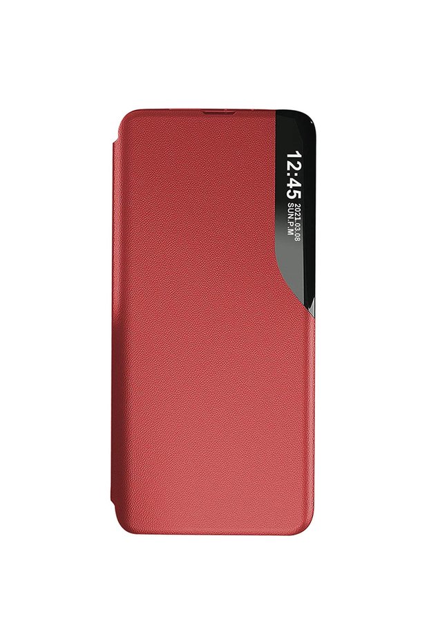Flip Case for Honor Magic 6 Lite, Unique Design, Unique S-View, Smart Stand, Red