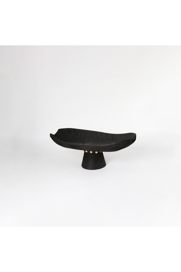 طبق تقديم بيضاوي بقاعدة مرتفعة - 1