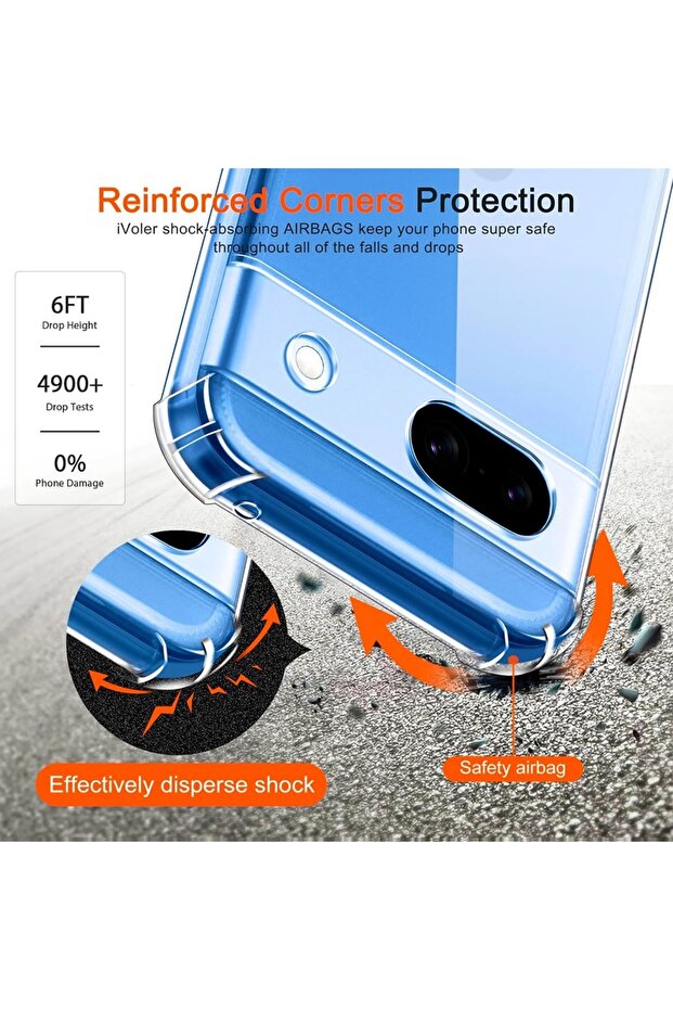 Husa Top-Grade AntiShock pentru Google Pixel 9a, Transparent - 4