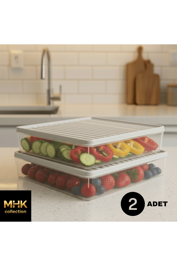 مجموعة حاويات تخزين كبيرة الحجم مع أغطية - سعة 2.8 لتر - 2