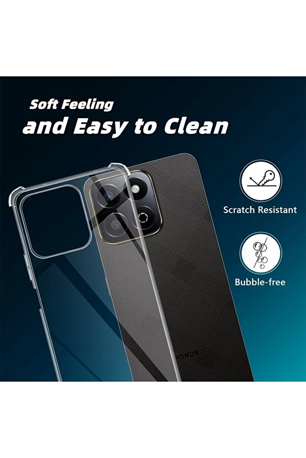 Top-Grade AntiShock Case for Honor X5b, Transparent - 3