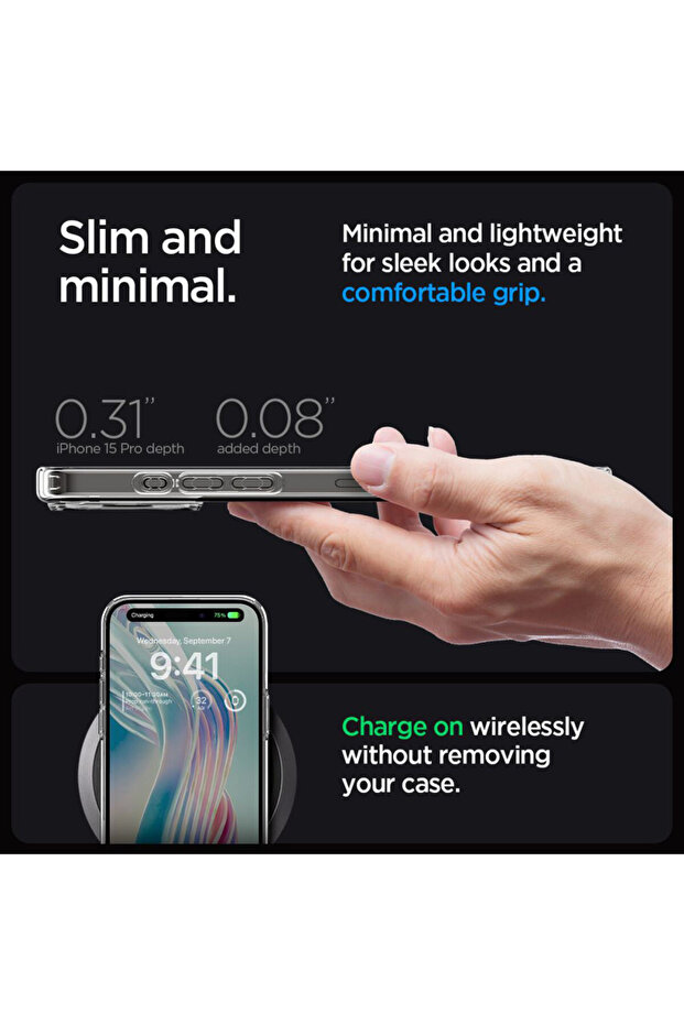 Matte Ultra Hybrid Protective Case for iPhone 16 Plus, Transparent - 5