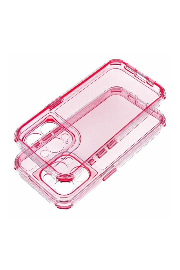 ArrayEX Clear case for Apple iPhone 16 Pro Max, AntiShock, Clear/Pink - 3