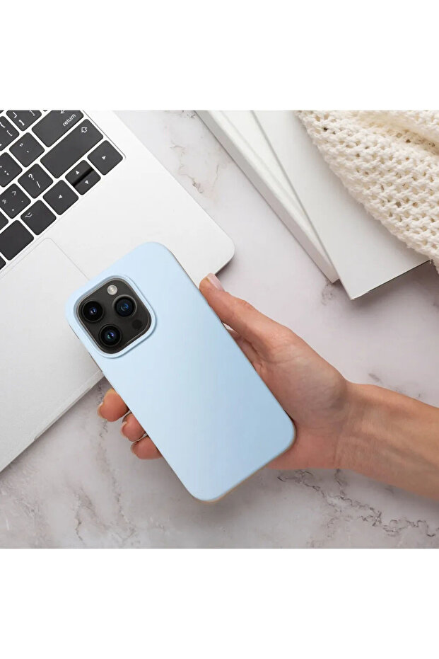 Case for Apple iPhone 16 Plus, Silicone, Microfiber, Light Blue - 4