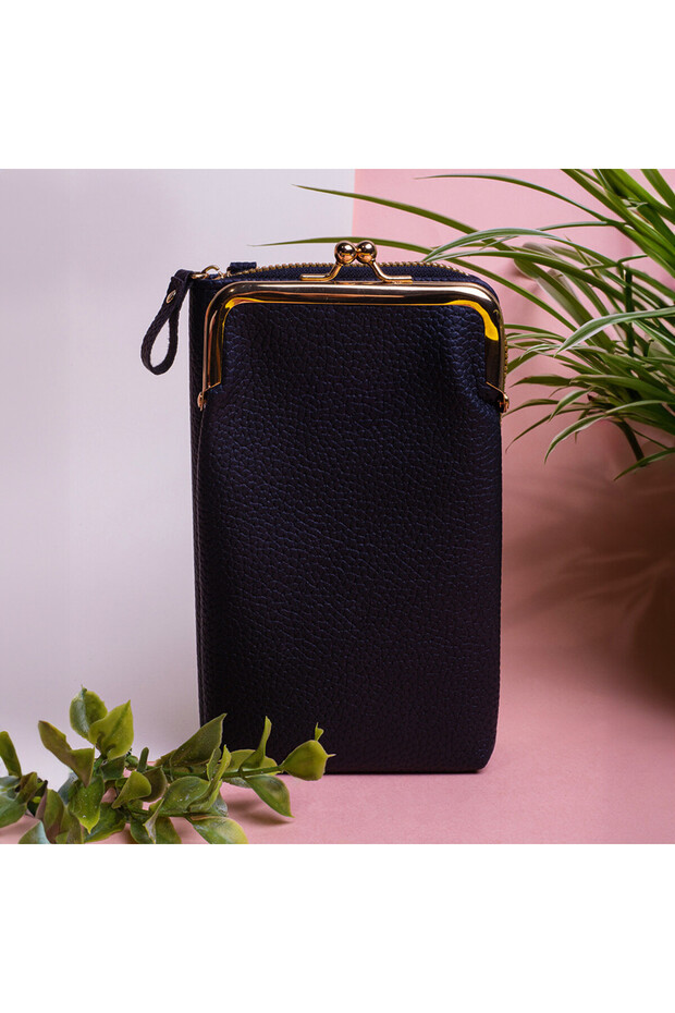 Universal 2 in 1 Case Compatible with TCL, Elegant, Phone Bag, Stylish, Zipper Pocket, Black - 3
