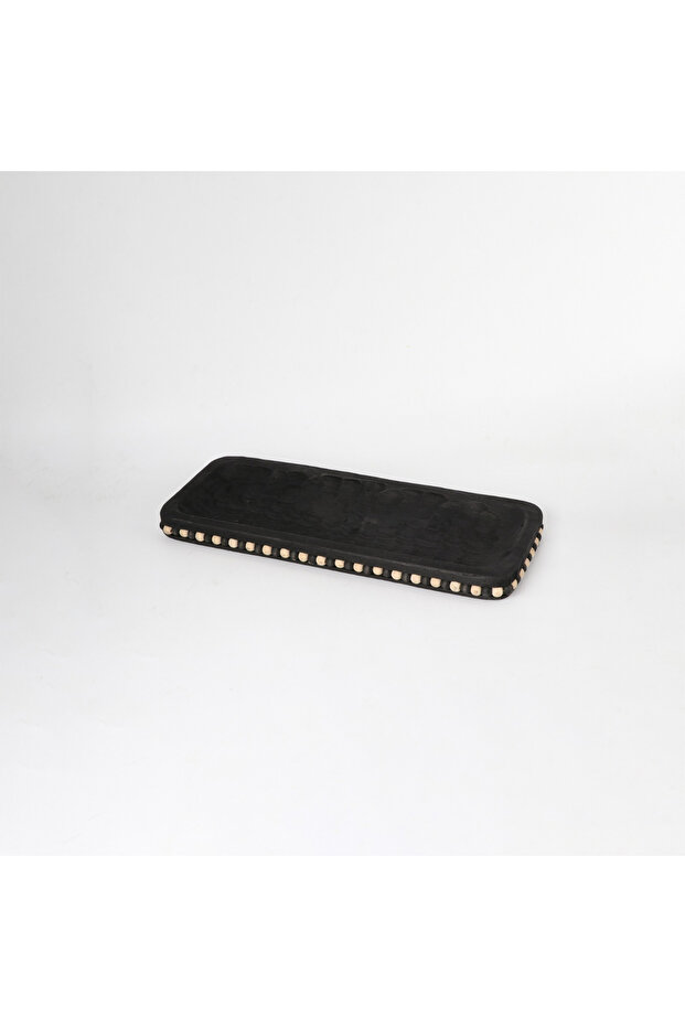 طبق تقديم طويل بحواف زخرفية مميزة - 1