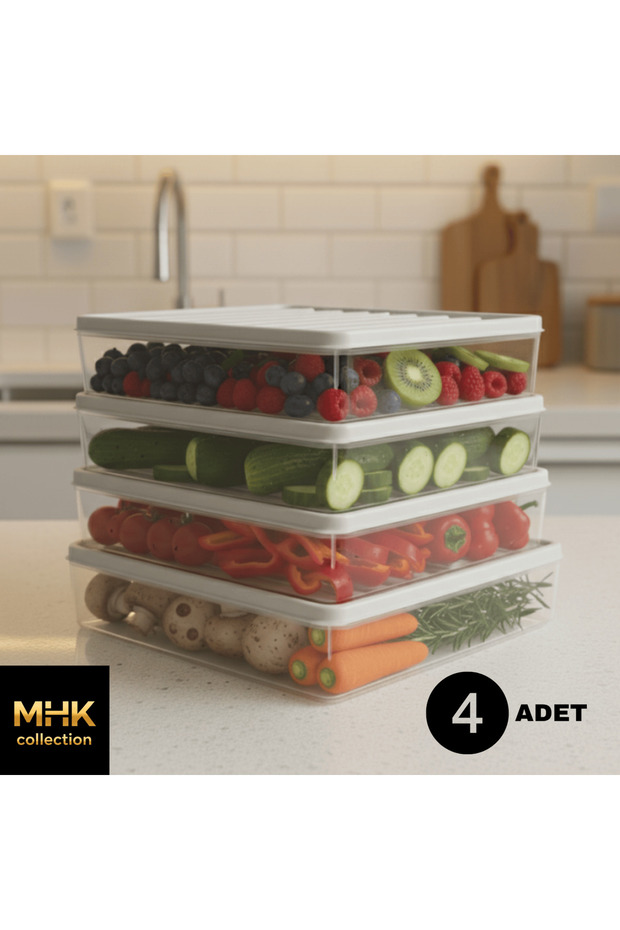 Large Size Storage Container Set with Lid – 2.8 Lt - 3