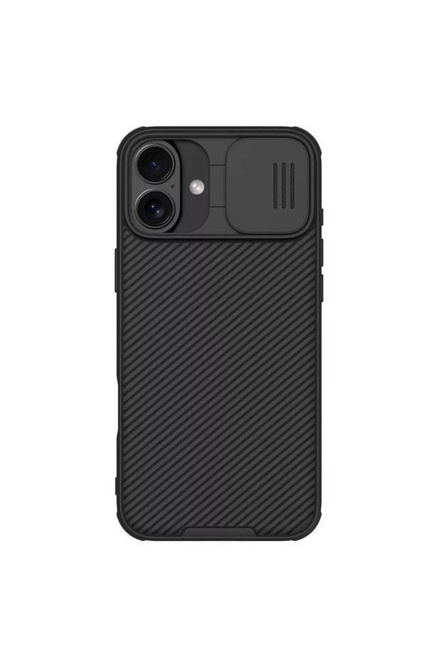 Lens Cover Back Case for Apple iPhone 16 Plus, Magnetic Function, Camshield Black
