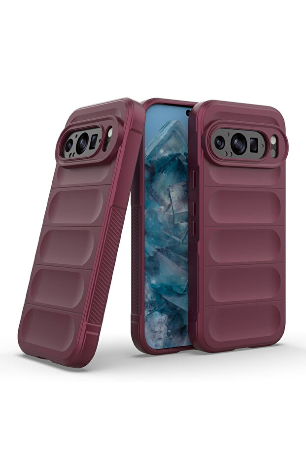 Buffer Case with Microfiber for Google Pixel 9 Pro XL, Flexible TPU, Purple - 1