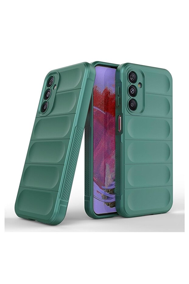 Buffer Case with Microfiber for Samsung Galaxy S25 Plus, Flexible TPU, Green - 1