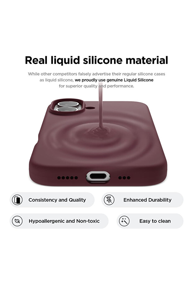 Smooth Silicone Microfiber Protective Case for Apple iPhone 16 Plus, Purple - 4