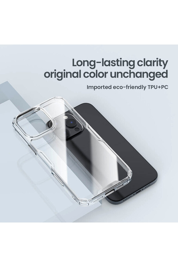 AntiShock Case for Apple iPhone 16 Pro Max, Anti-Yellowing, Transparent - 6