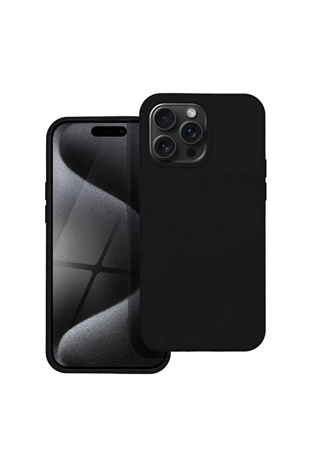 Case for Apple iPhone 16 Plus, Silicone, Microfiber, Black - 1