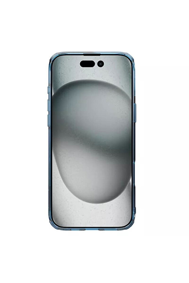 AntiShock Case for Apple iPhone 16, Magnetic Function, Transparent/Blue - 5