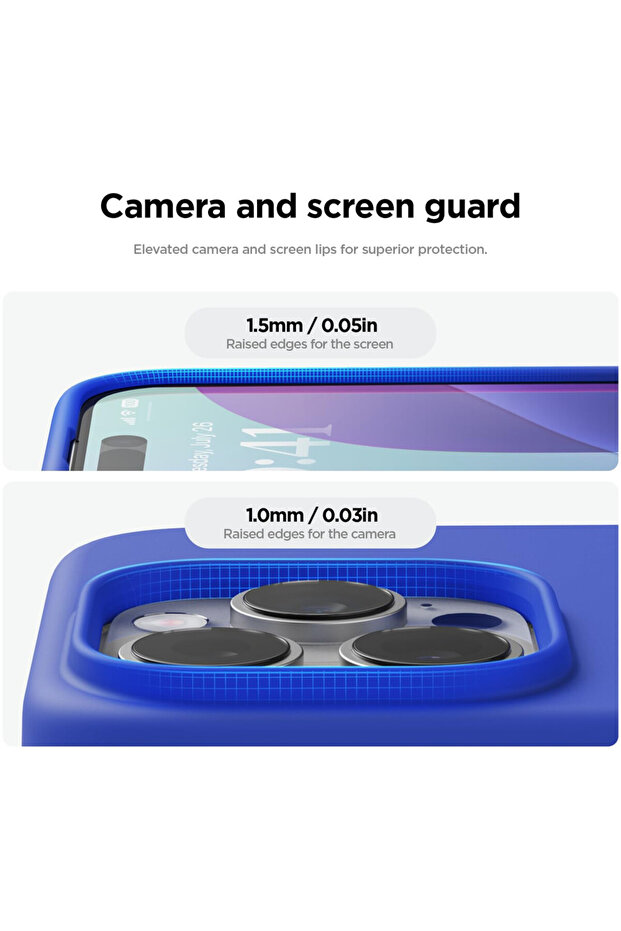 Smooth Silicone Microfiber Protective Case for Apple iPhone 16 Pro Max, Blue - 2