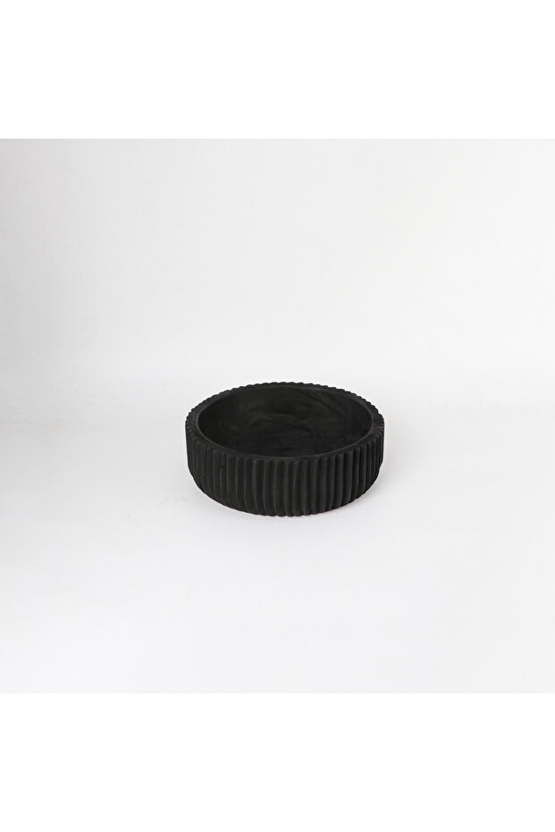 Round serving platter with elegant wavy design - 2