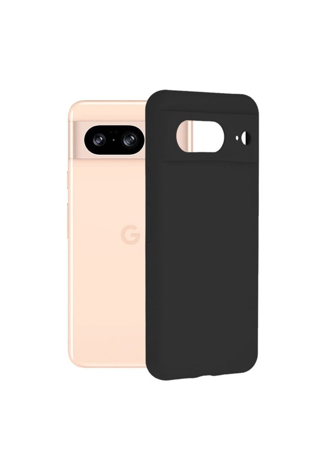 Husa de silicon TPU cu Microfibra pentru Google Pixel 8 Pro, Interior Microfibra, Negru