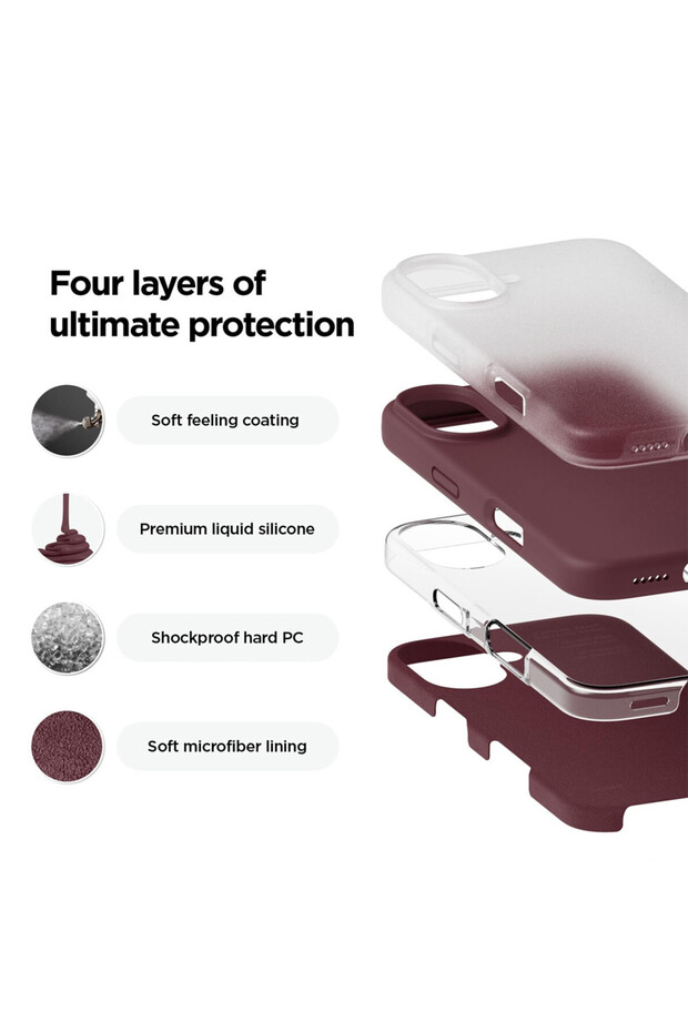 Smooth Silicone Microfiber Protective Case for Apple iPhone 16 Plus, Purple - 2