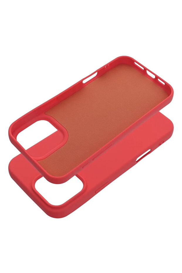 Soft-Touch Silicone Microfiber Protective Case for Apple iPhone 16 Pro, Wireless Charging, Peach - 6