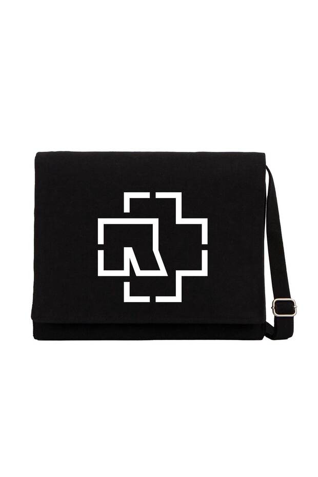 Rammstein Logo Black Canvas Messenger Bag - 1
