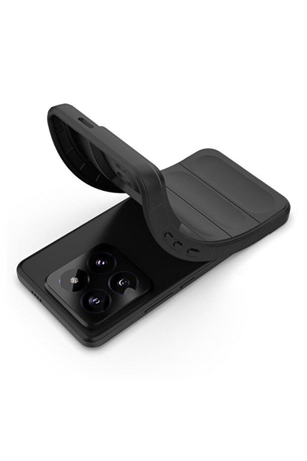 Buffer Case with Microfiber for Xiaomi 15 Pro, Flexible TPU, Black - 4