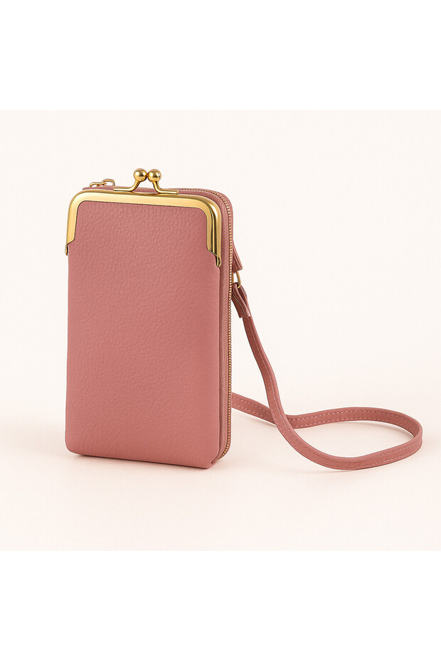 Universal 2 in 1 Case Compatible with TCL, Elegant, Phone Bag, Zipper Pocket, Cherry - 1